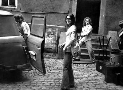 Matthias Domaschk mit der Band Uller, hinten Sänger Billy, 1976